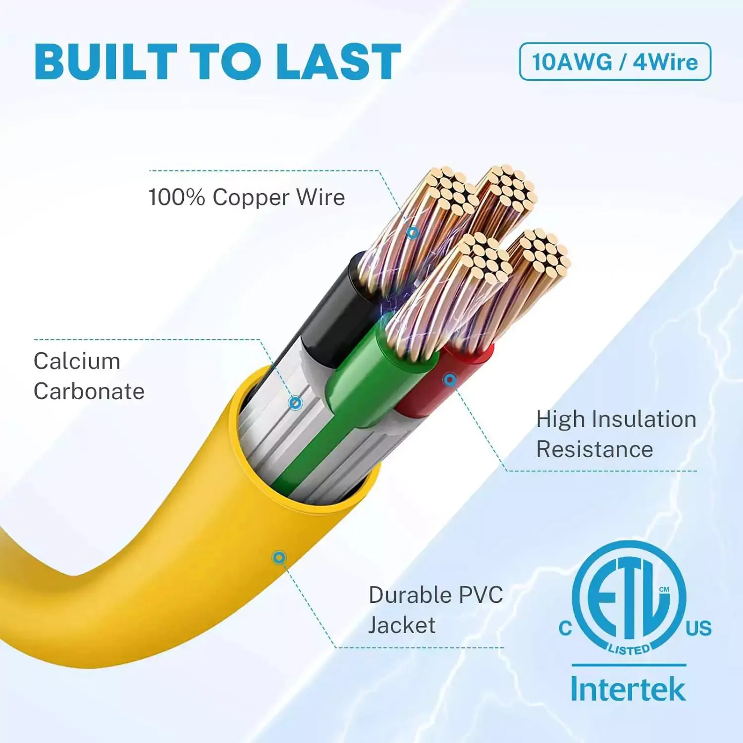 L14-30P to 14-50R Generator Plug Adapter Cord