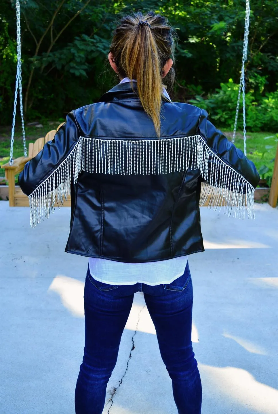 Let's Go Crazy Faux Leather Jacket