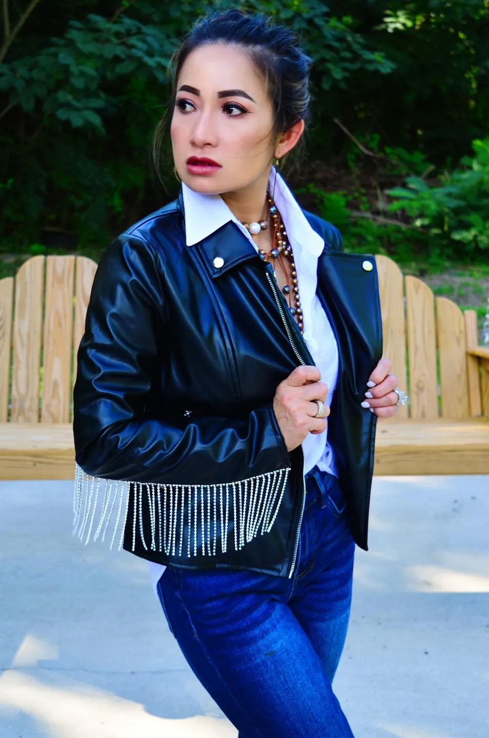 Let's Go Crazy Faux Leather Jacket