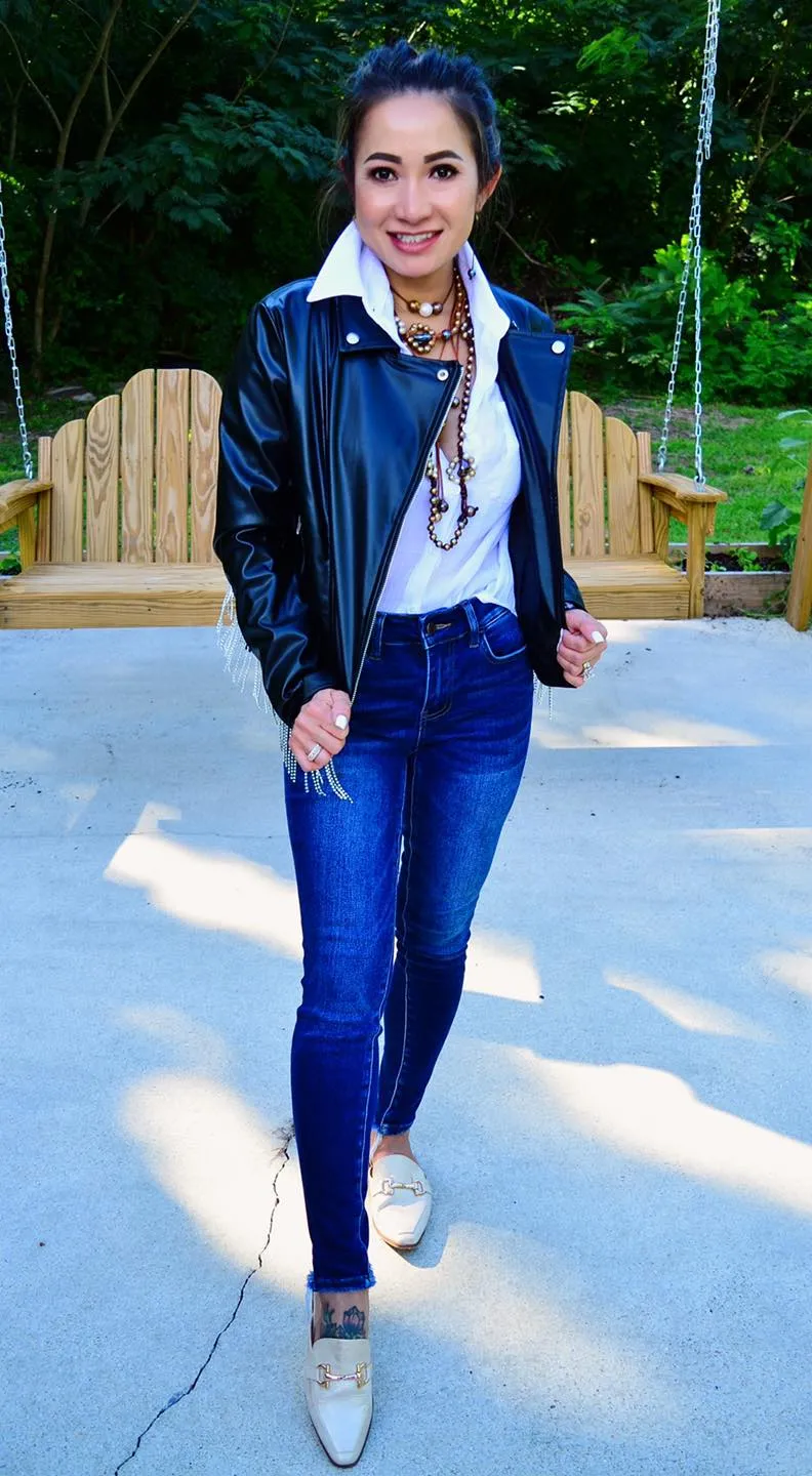Let's Go Crazy Faux Leather Jacket