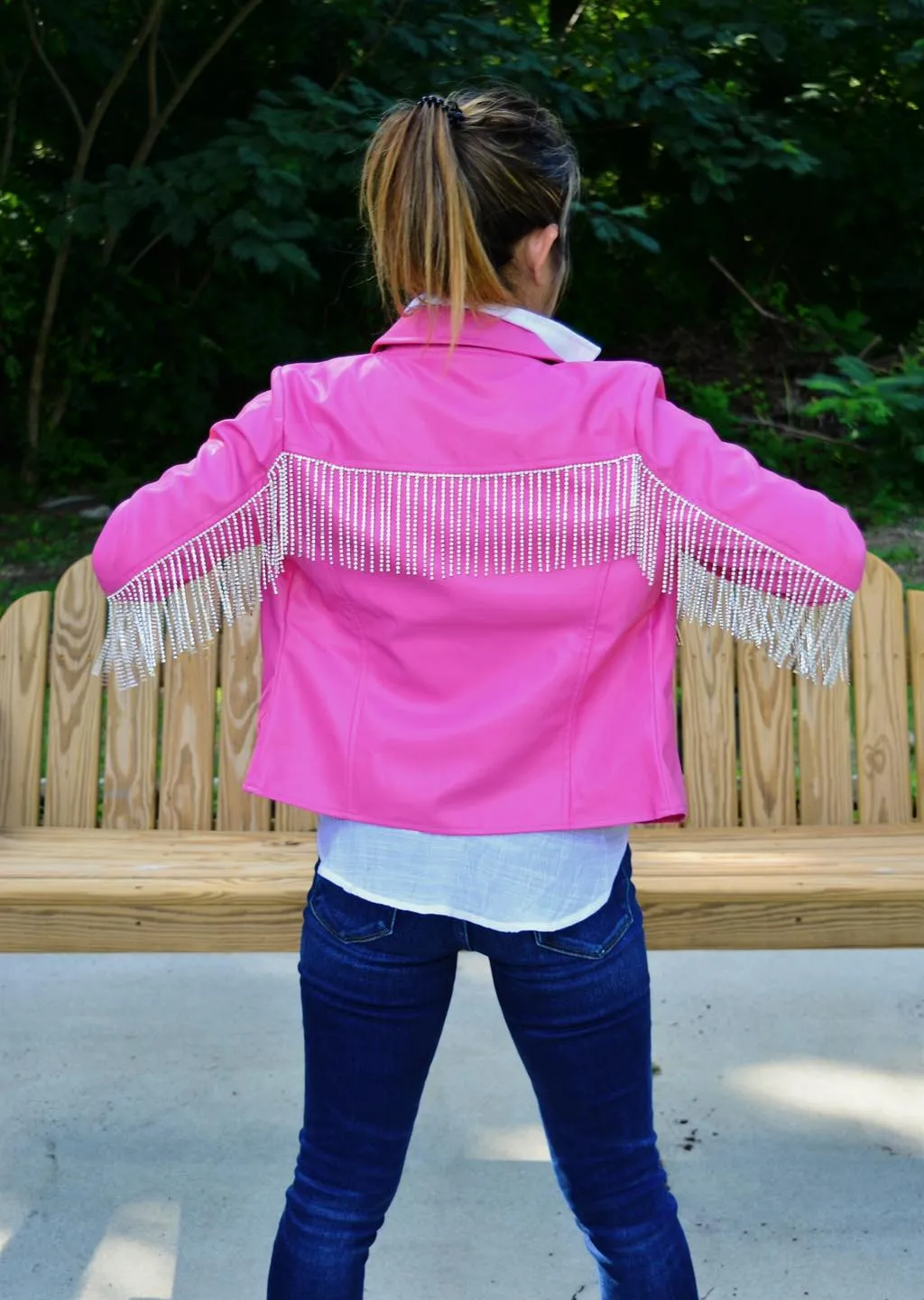 Let's Go Crazy Faux Leather Jacket