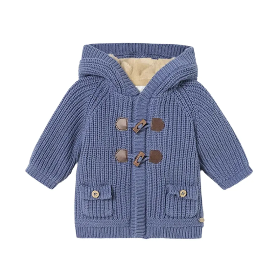 Lined Hooded Cardigan - Bright Ocean by Mayoral - FINAL SALE