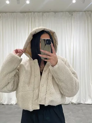 lola fur hooded jacket (CREAM)