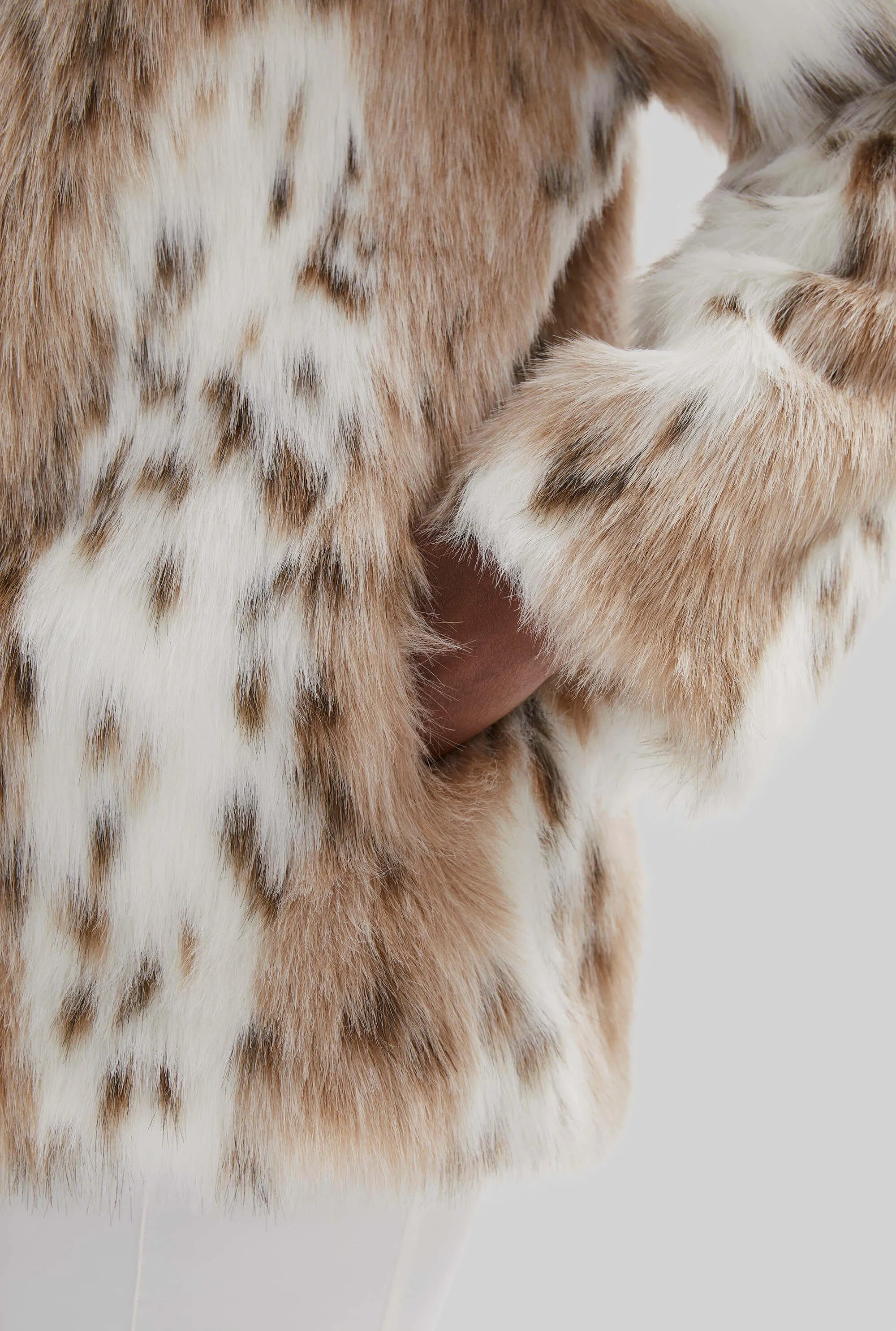 Lynx Hooded Faux Fur Jacket
