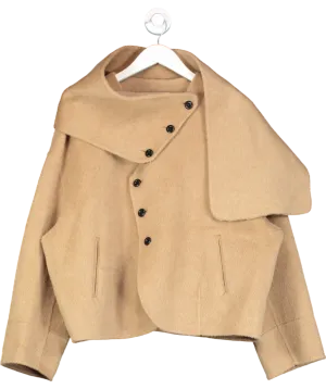 MAMU Studio Beige Sloane Short Wool & Cashmere Tan Coat One Size
