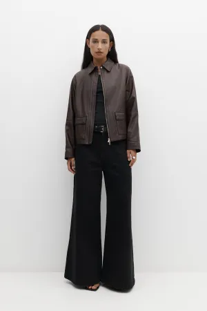 Mo Leather Jacket Balsamic