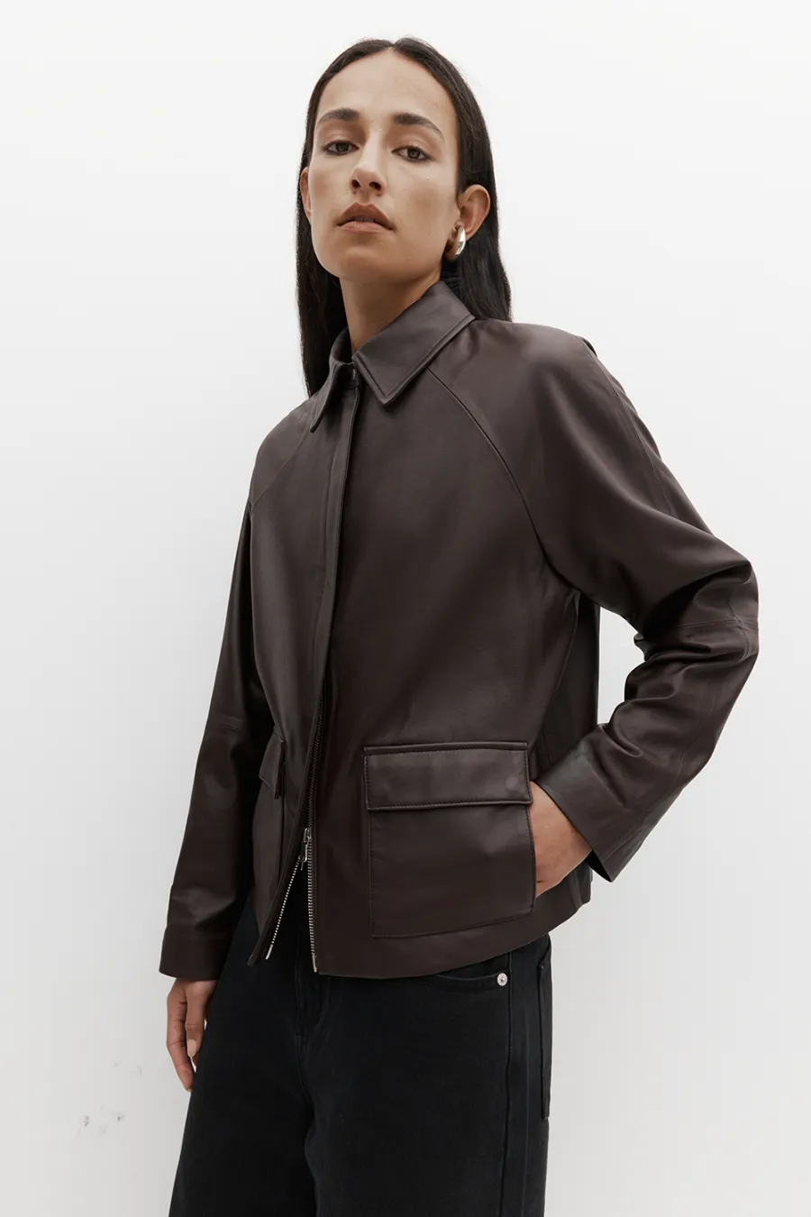 Mo Leather Jacket Balsamic
