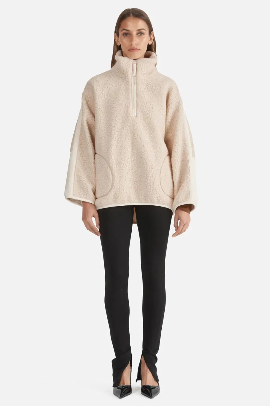 Nova Faux Fur Jacket Ecru