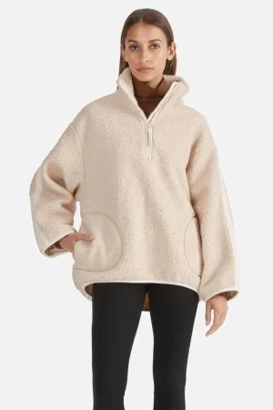 Nova Faux Fur Jacket Ecru