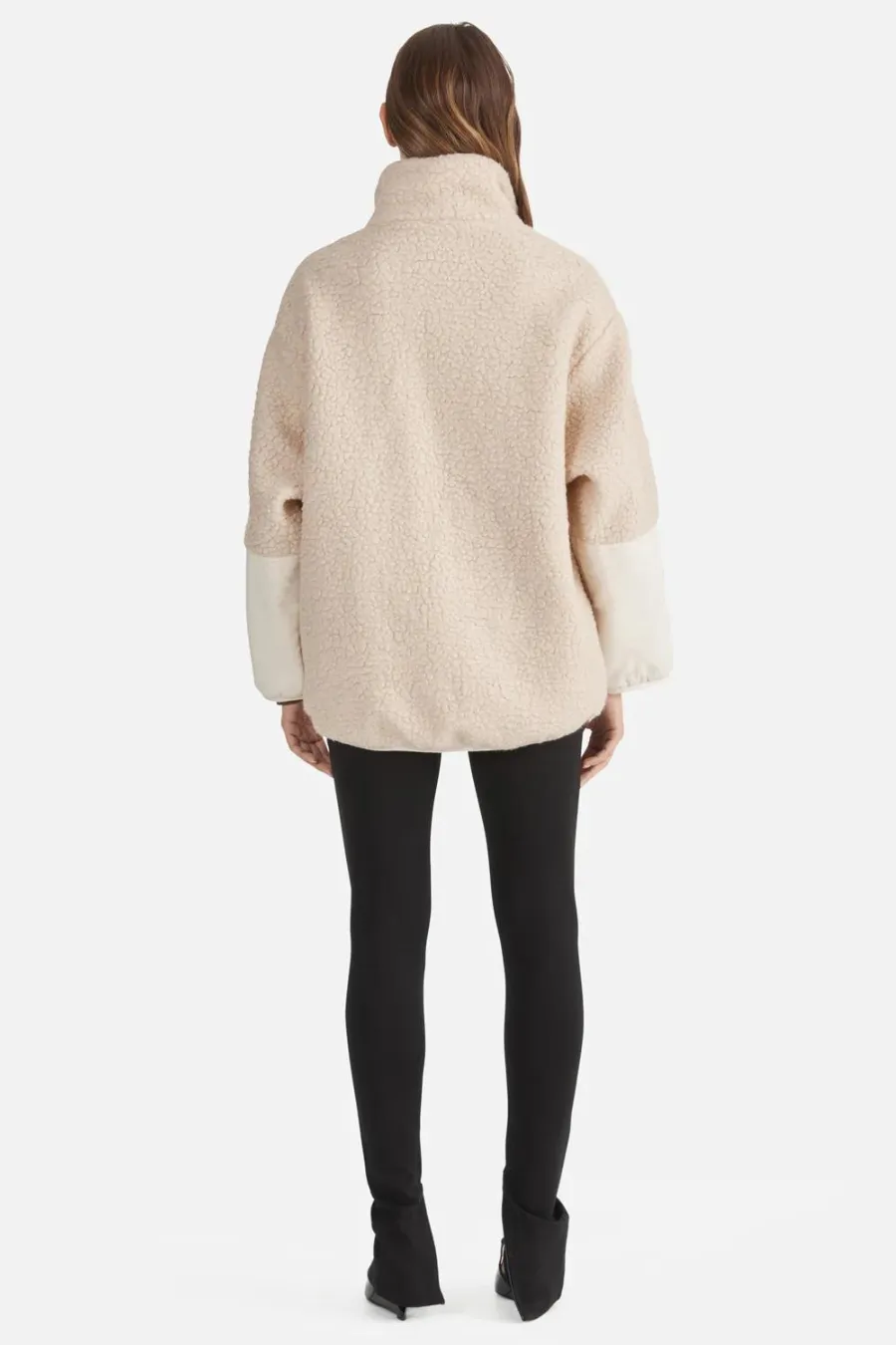Nova Faux Fur Jacket Ecru