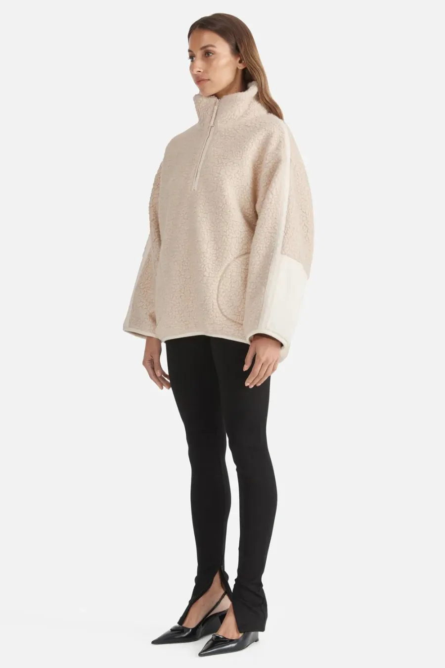 Nova Faux Fur Jacket Ecru