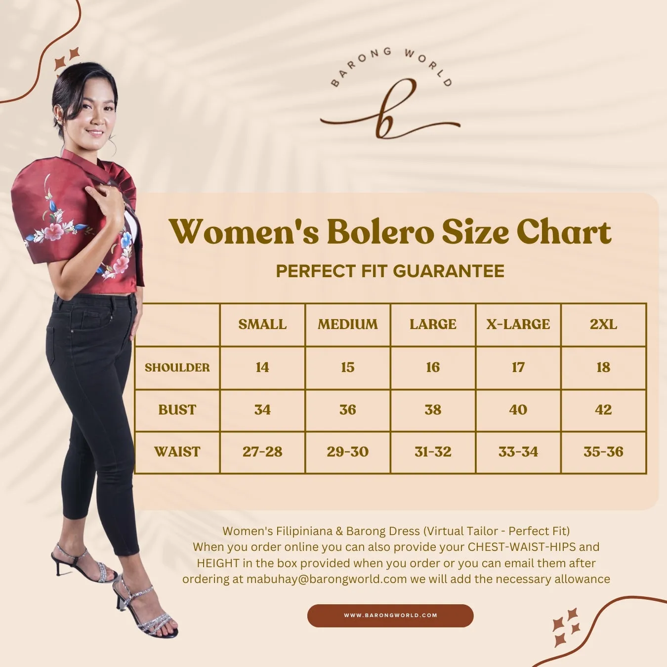 Organza Modern Filipiniana Bolero Set - LJM005