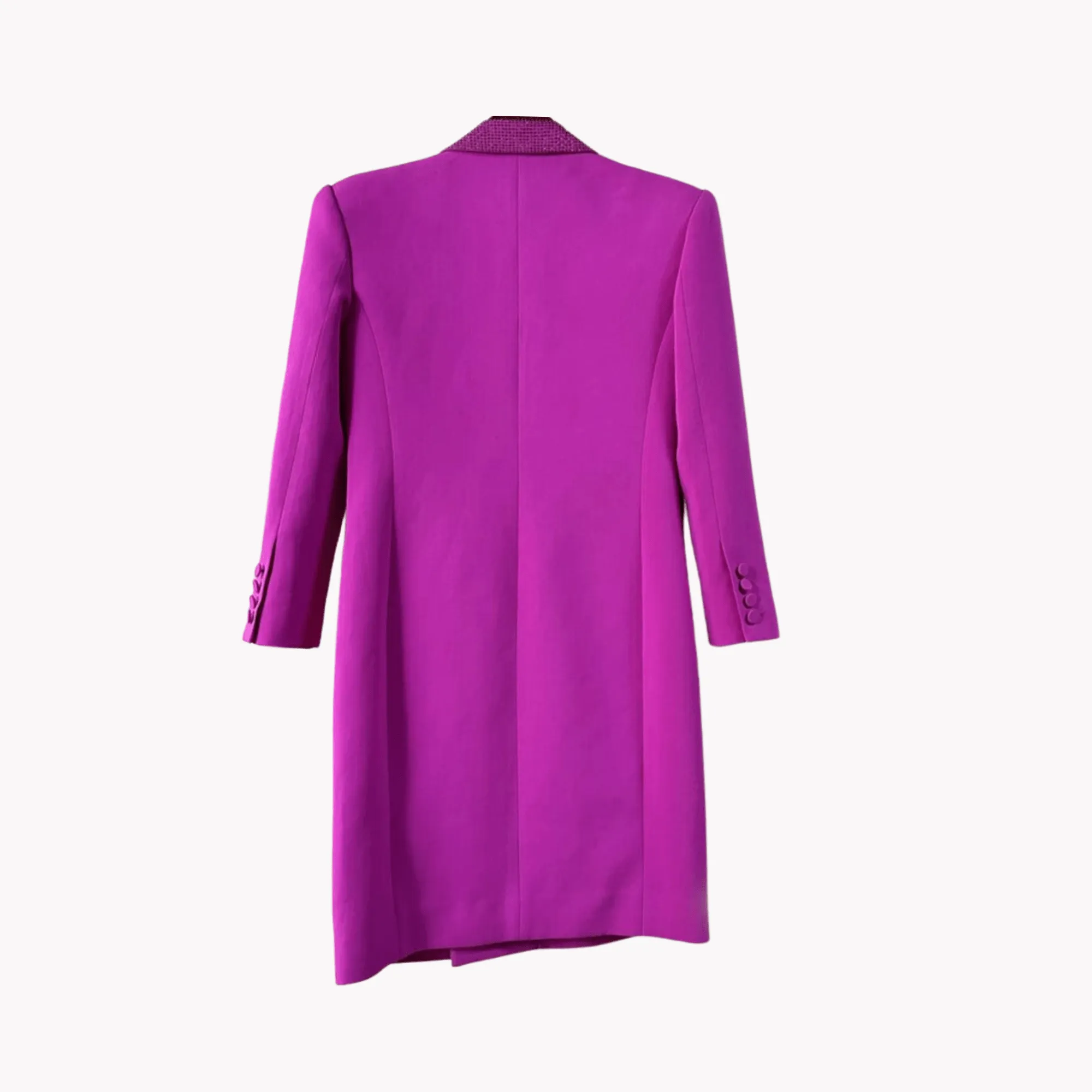 Pre Order:  Diamond Beads Collar Long Blazer