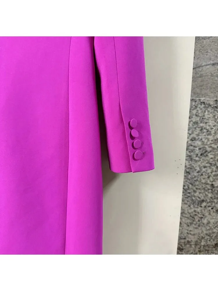 Pre Order:  Diamond Beads Collar Long Blazer