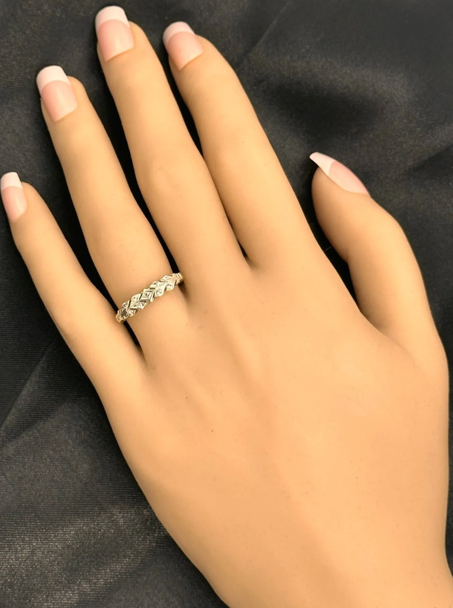 Radiant Reverie: 9ct Yellow & White Gold Synthetic Spinel Ring