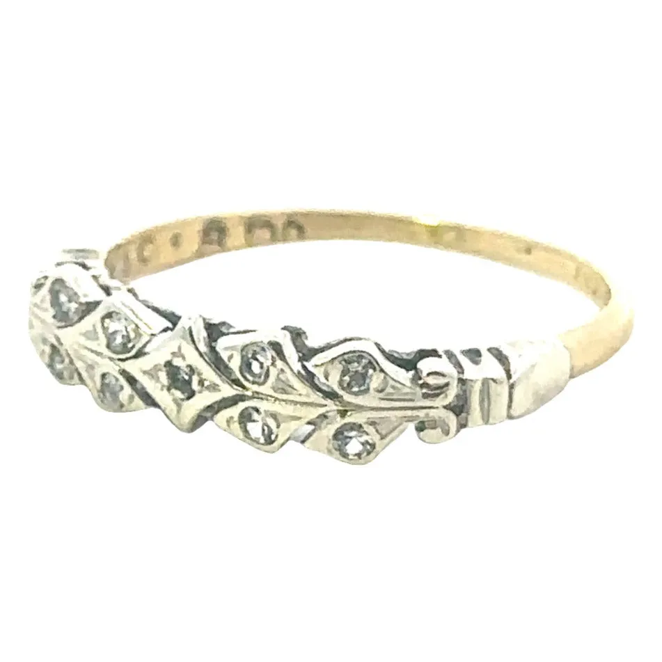 Radiant Reverie: 9ct Yellow & White Gold Synthetic Spinel Ring