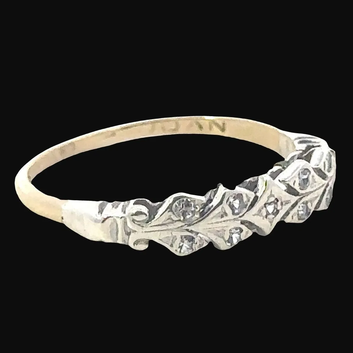 Radiant Reverie: 9ct Yellow & White Gold Synthetic Spinel Ring