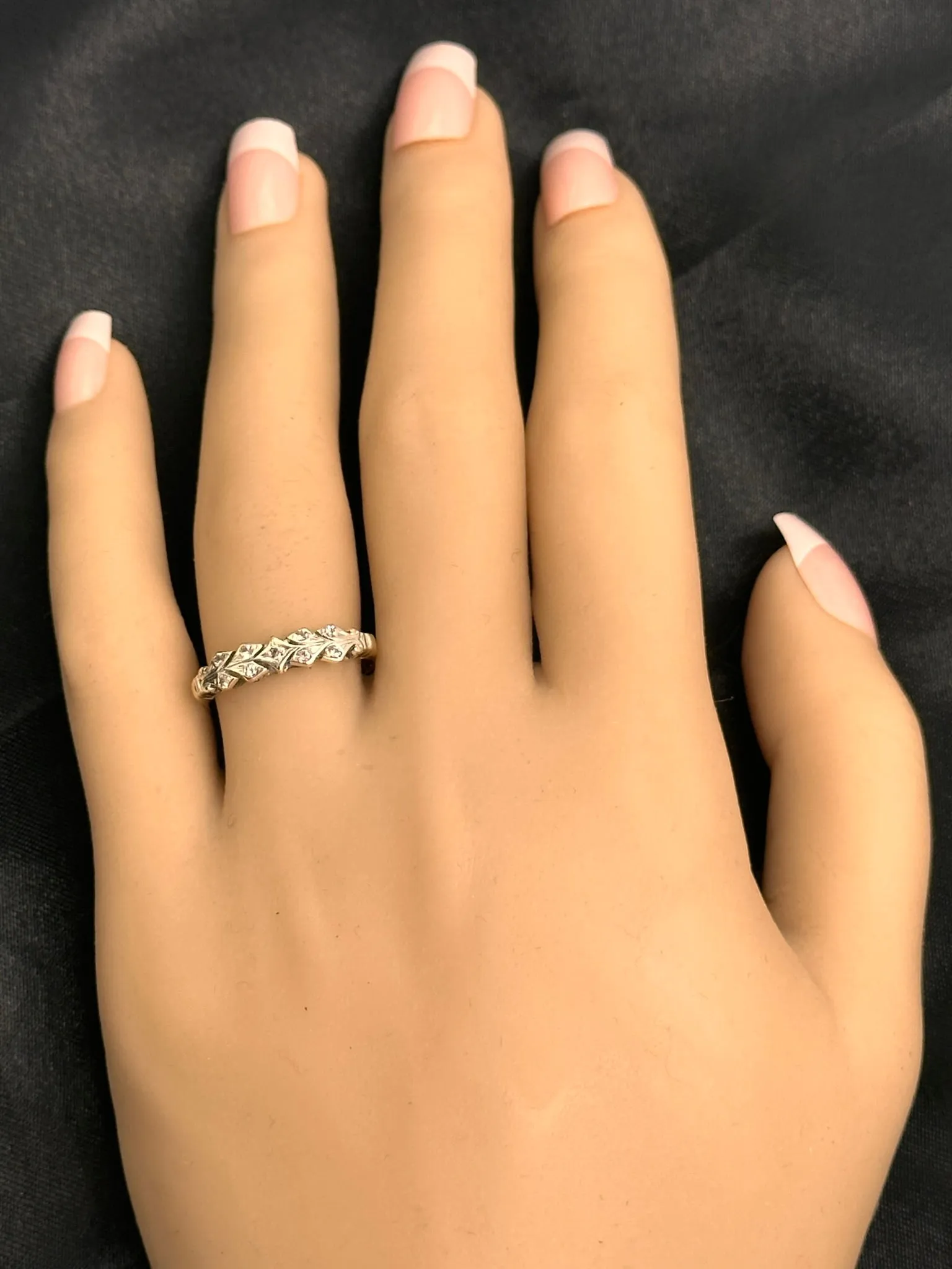 Radiant Reverie: 9ct Yellow & White Gold Synthetic Spinel Ring
