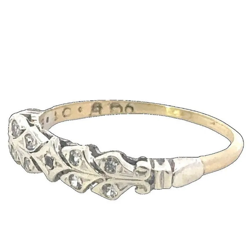 Radiant Reverie: 9ct Yellow & White Gold Synthetic Spinel Ring