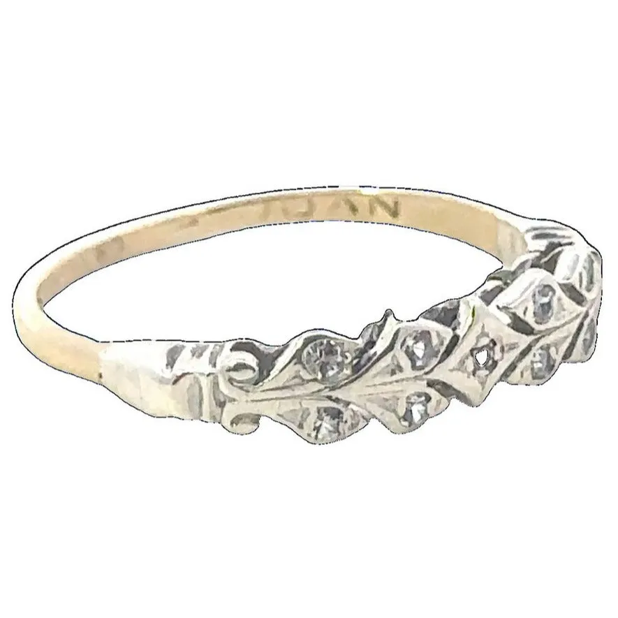 Radiant Reverie: 9ct Yellow & White Gold Synthetic Spinel Ring