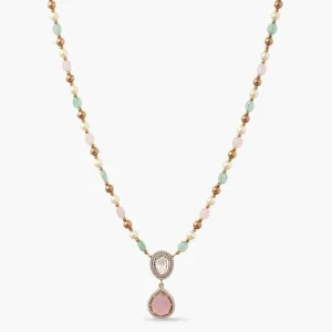 Radiant reverie Beaded Silver Moissanite Necklace