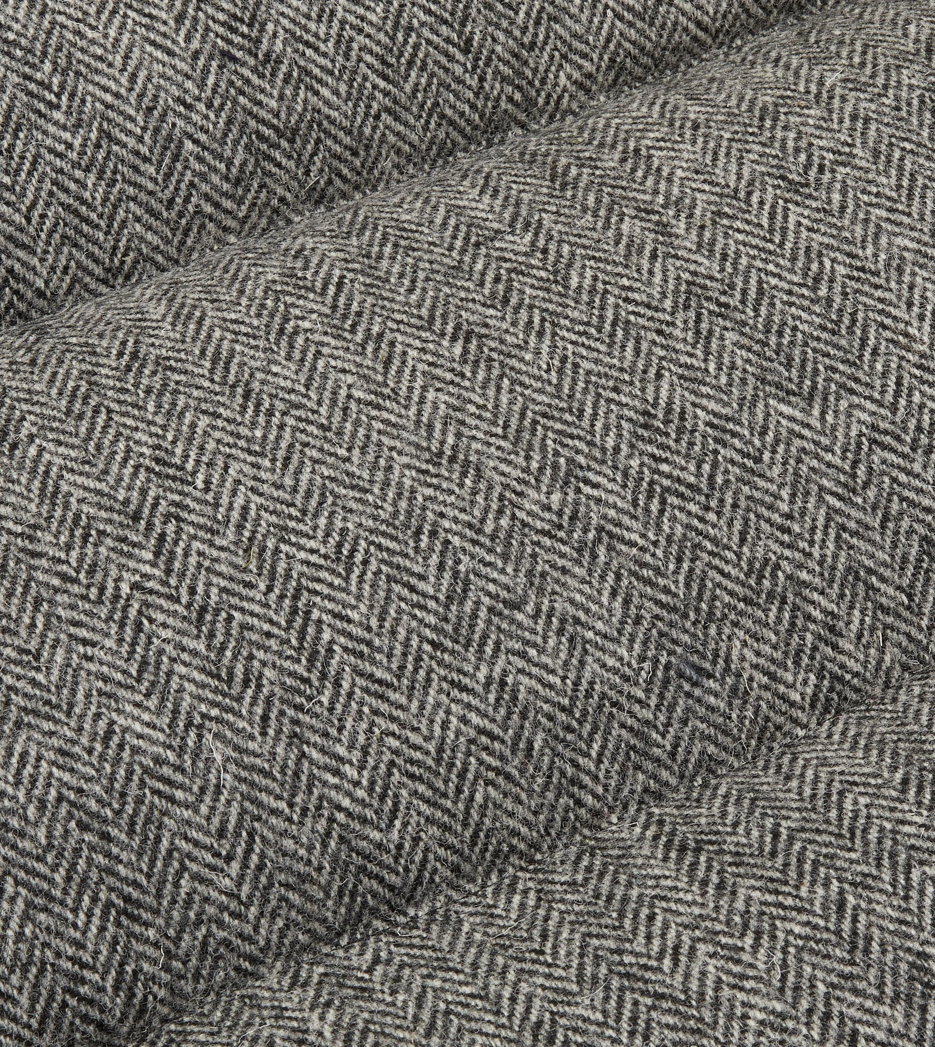 Rocky Mountain Featherbed for Drake's Herringbone Harris Tweed Leather Christy Down Vest