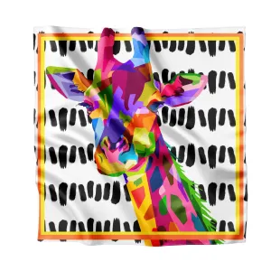 Samba Silk Blend Oversized Scarf - Giraffe