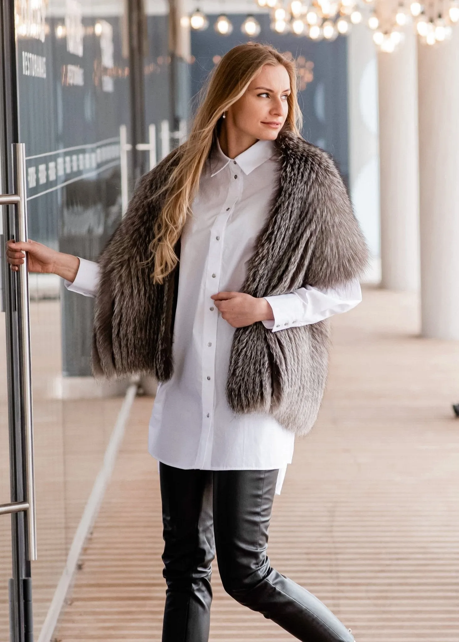 Silver Fox Fur Stole
