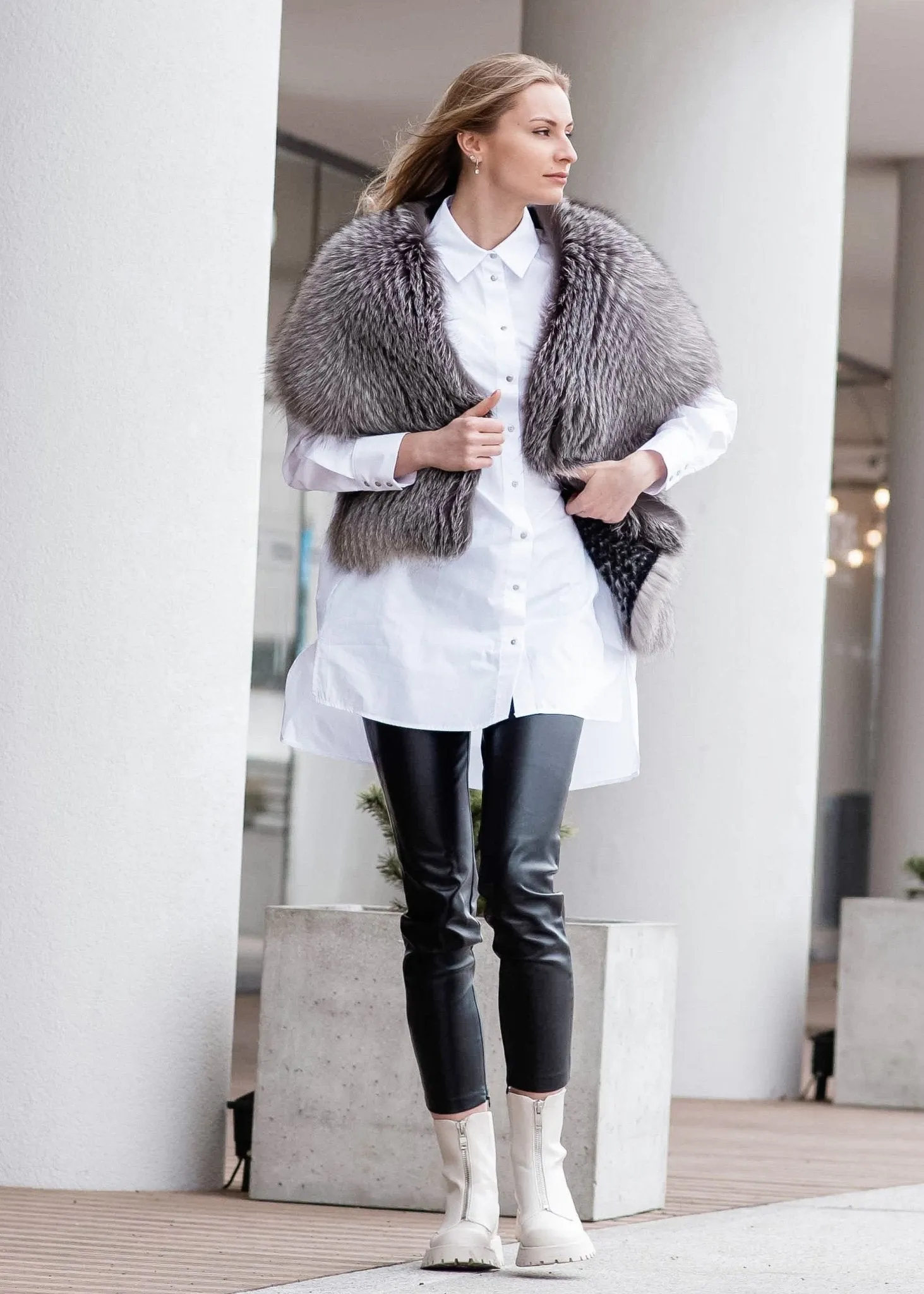 Silver Fox Fur Stole