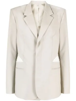 single-breasted wool blazer