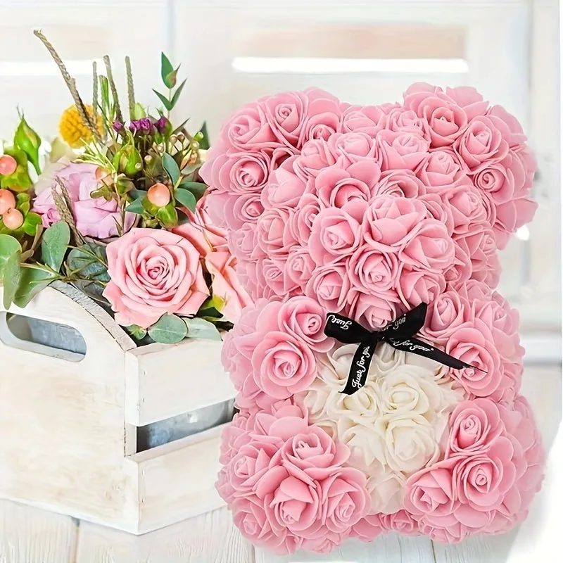 Valentines Day Romance Rose Teddy Bear for Her Ideal for Girlfriend Wife Mom Grandma