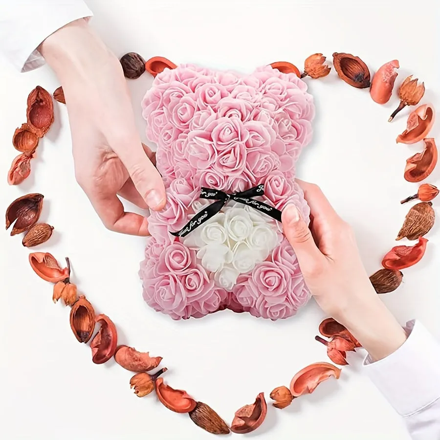 Valentines Day Romance Rose Teddy Bear for Her Ideal for Girlfriend Wife Mom Grandma