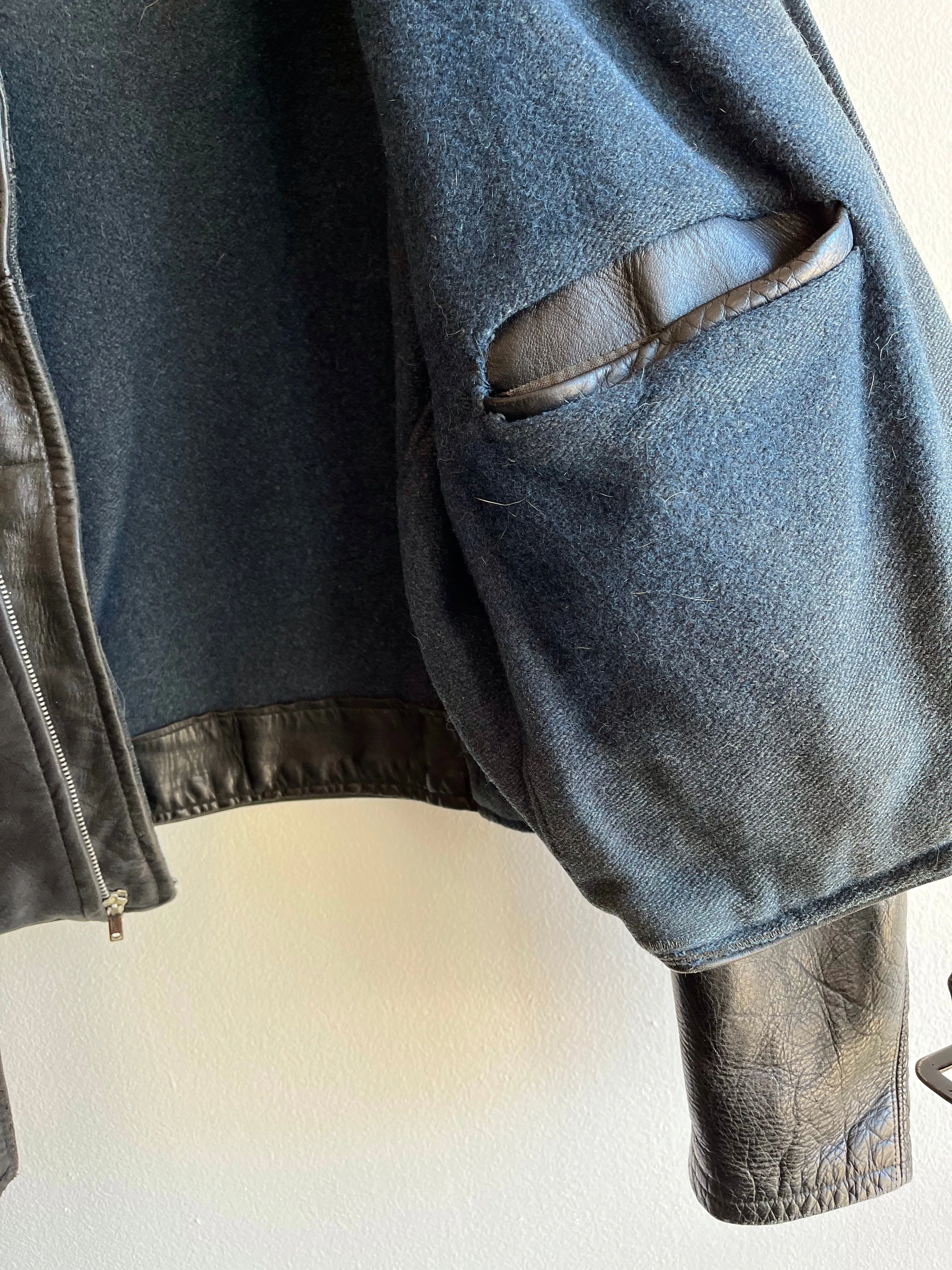 Vintage 1950s Horsehide Motorcycle Jacket