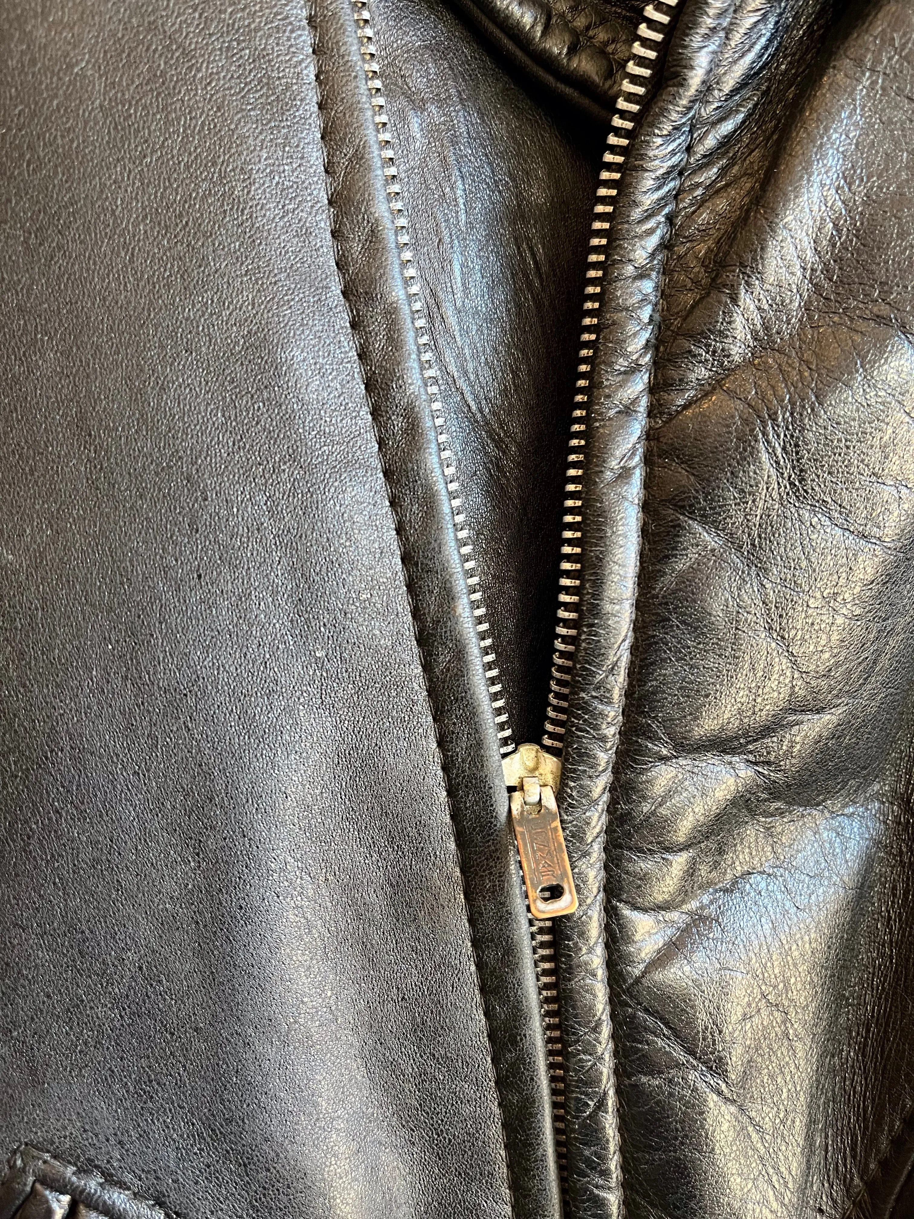 Vintage 1950s Horsehide Motorcycle Jacket