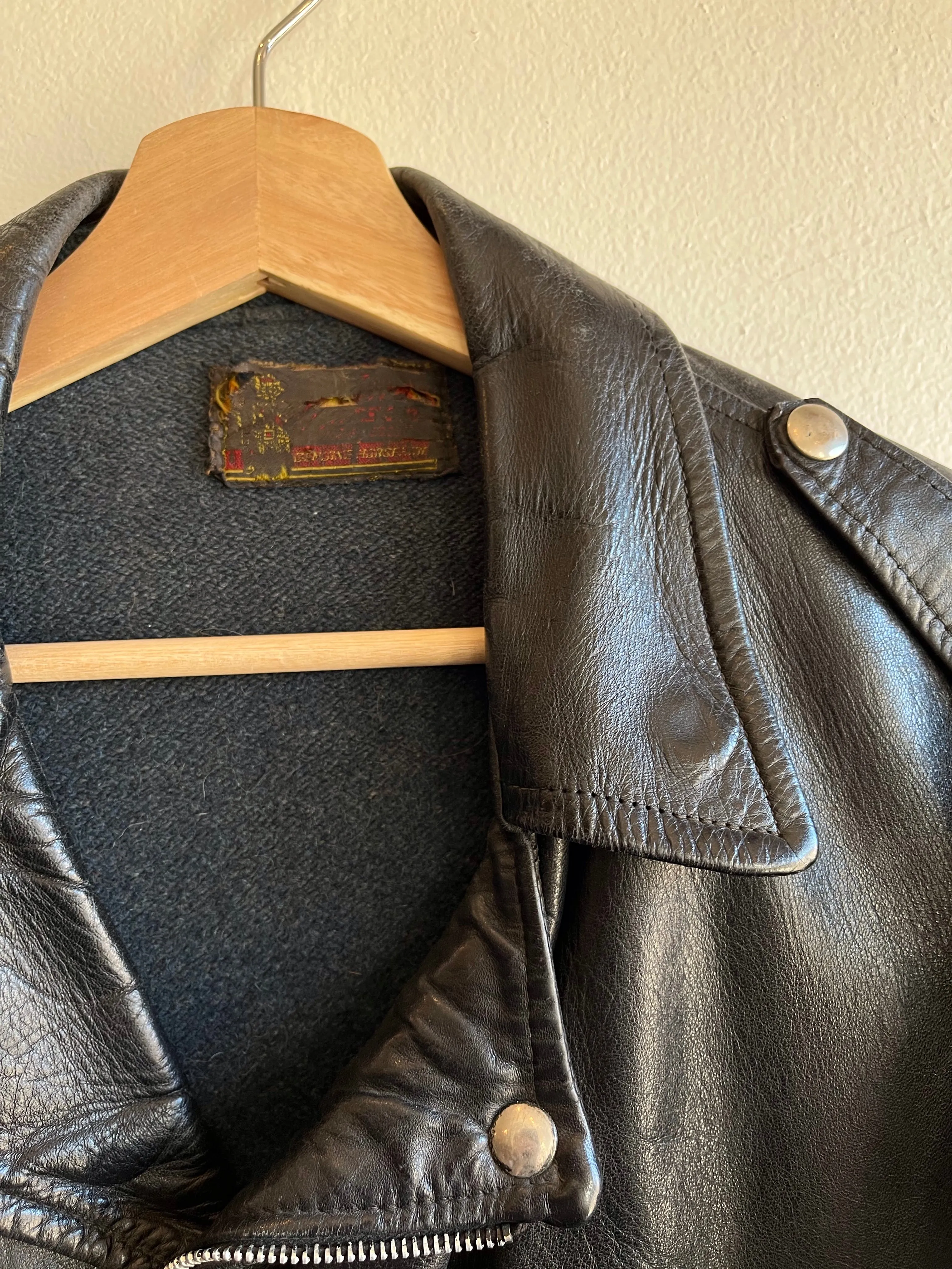 Vintage 1950s Horsehide Motorcycle Jacket
