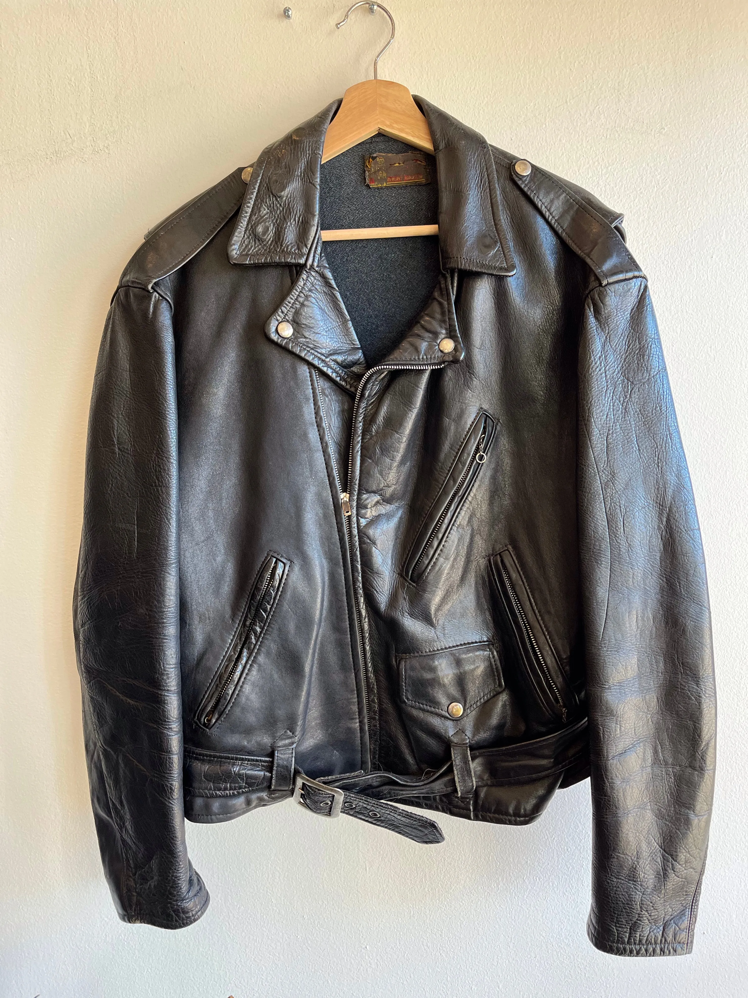 Vintage 1950s Horsehide Motorcycle Jacket