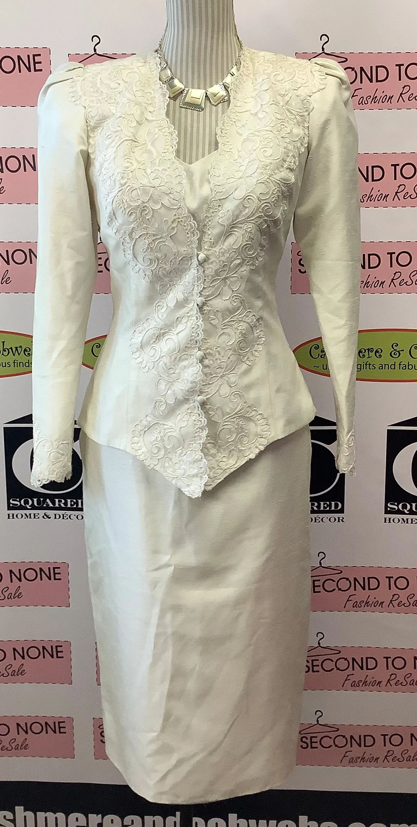 Vintage Gown With Lace Coat (S)