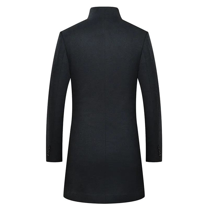 West Louis Winter Cashmere Single Breasted Overcoat