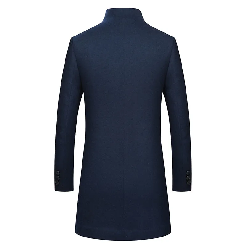 West Louis Winter Cashmere Single Breasted Overcoat