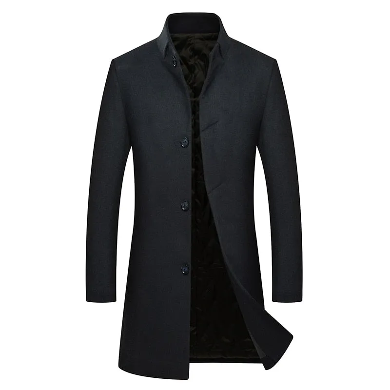 West Louis Winter Cashmere Single Breasted Overcoat