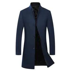 West Louis Winter Cashmere Single Breasted Overcoat