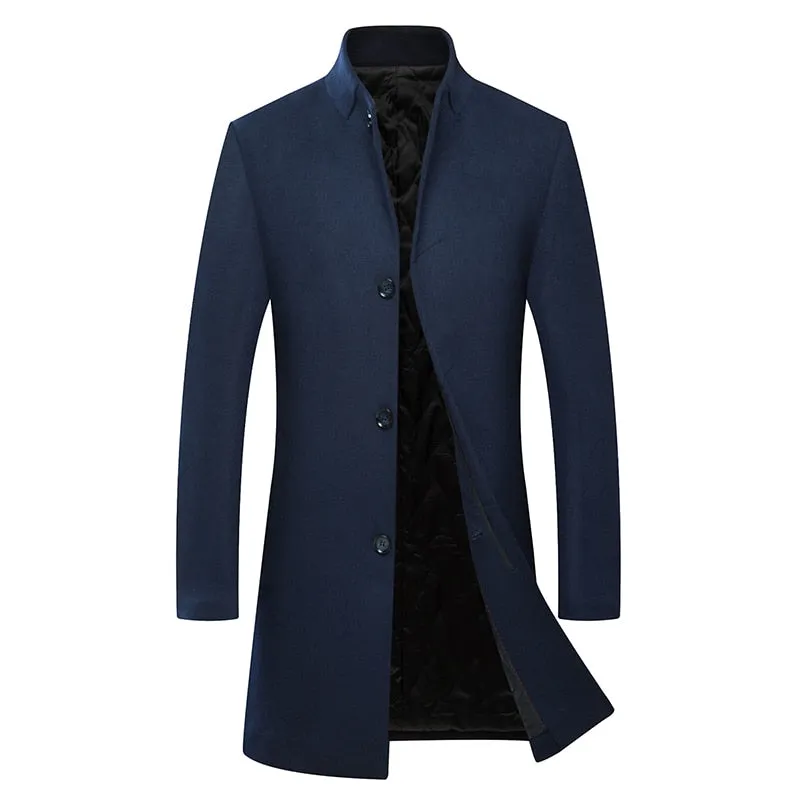 West Louis Winter Cashmere Single Breasted Overcoat
