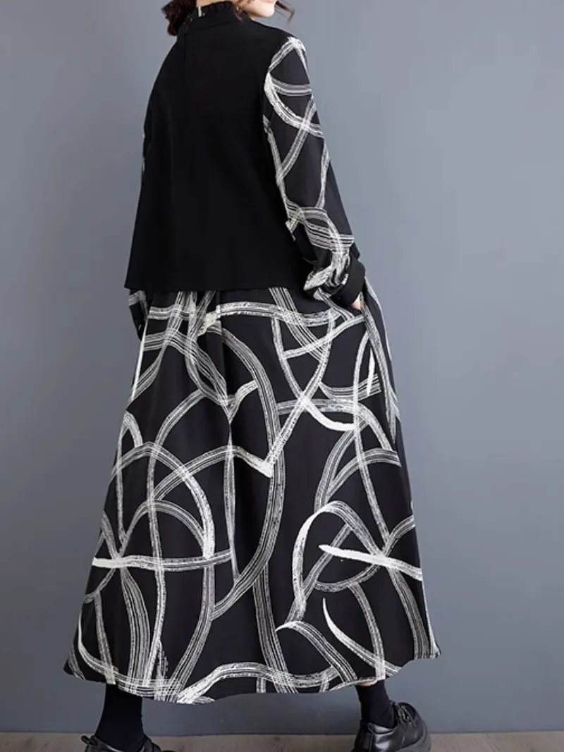 Women’s Summer Fashionable Fall Jacket Style A-Line Dress