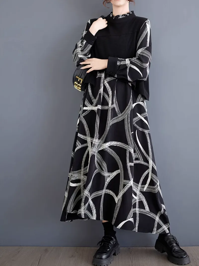 Women’s Summer Fashionable Fall Jacket Style A-Line Dress