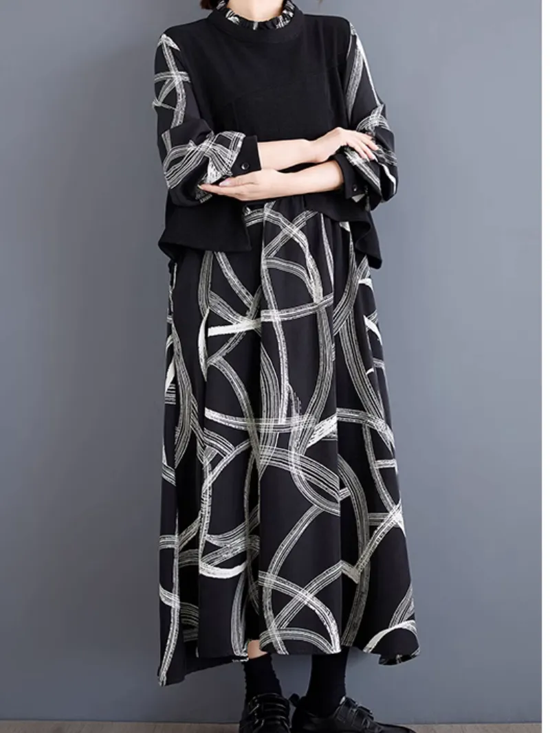 Women’s Summer Fashionable Fall Jacket Style A-Line Dress